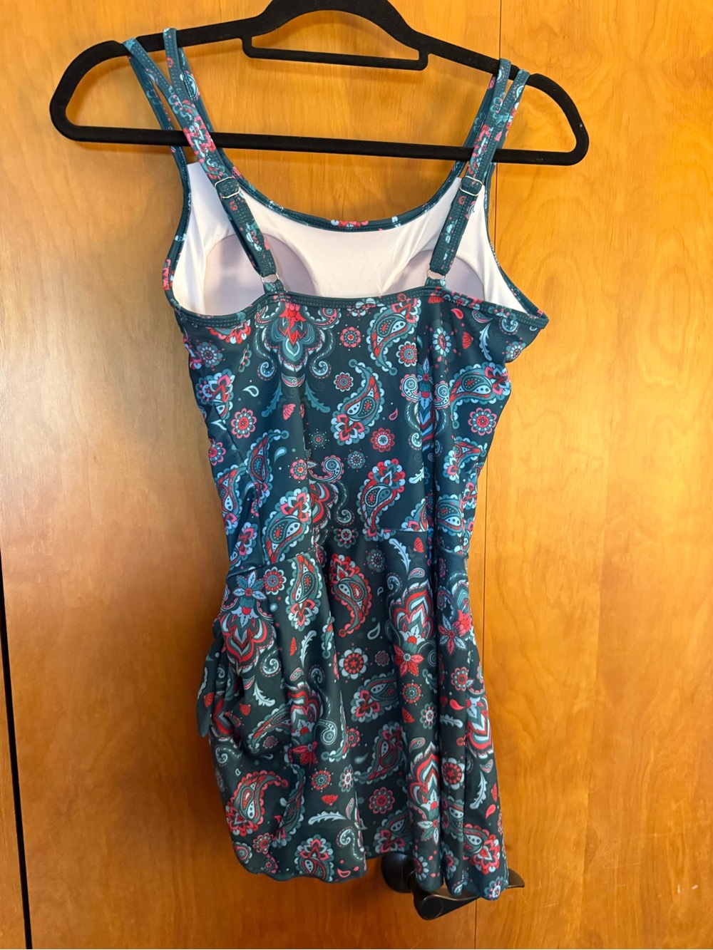 Women’s Teal Paisley Print Swimdress Sz M NWOT - Picture 4 of 5